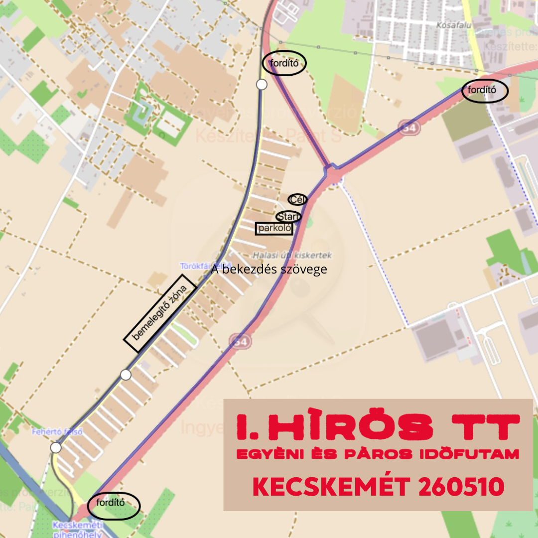 Egyéni és páros időfutam lesz Kecskeméten Egyéni és páros időfutam lesz Kecskeméten